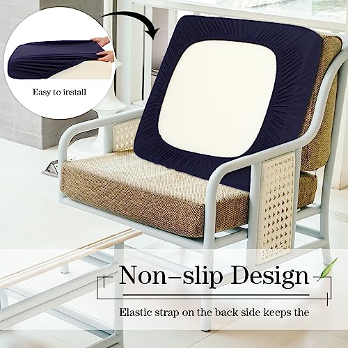 Newwiee NEWWIEE-CUSHIONS-1175 12 Pcs Stretch Sofa Couch Cushion Covers Patio Outdoor Cushion Covers Replacement Waterproof Couch Covers Individual Slipcovers Washable Furniture Protector thumb #4