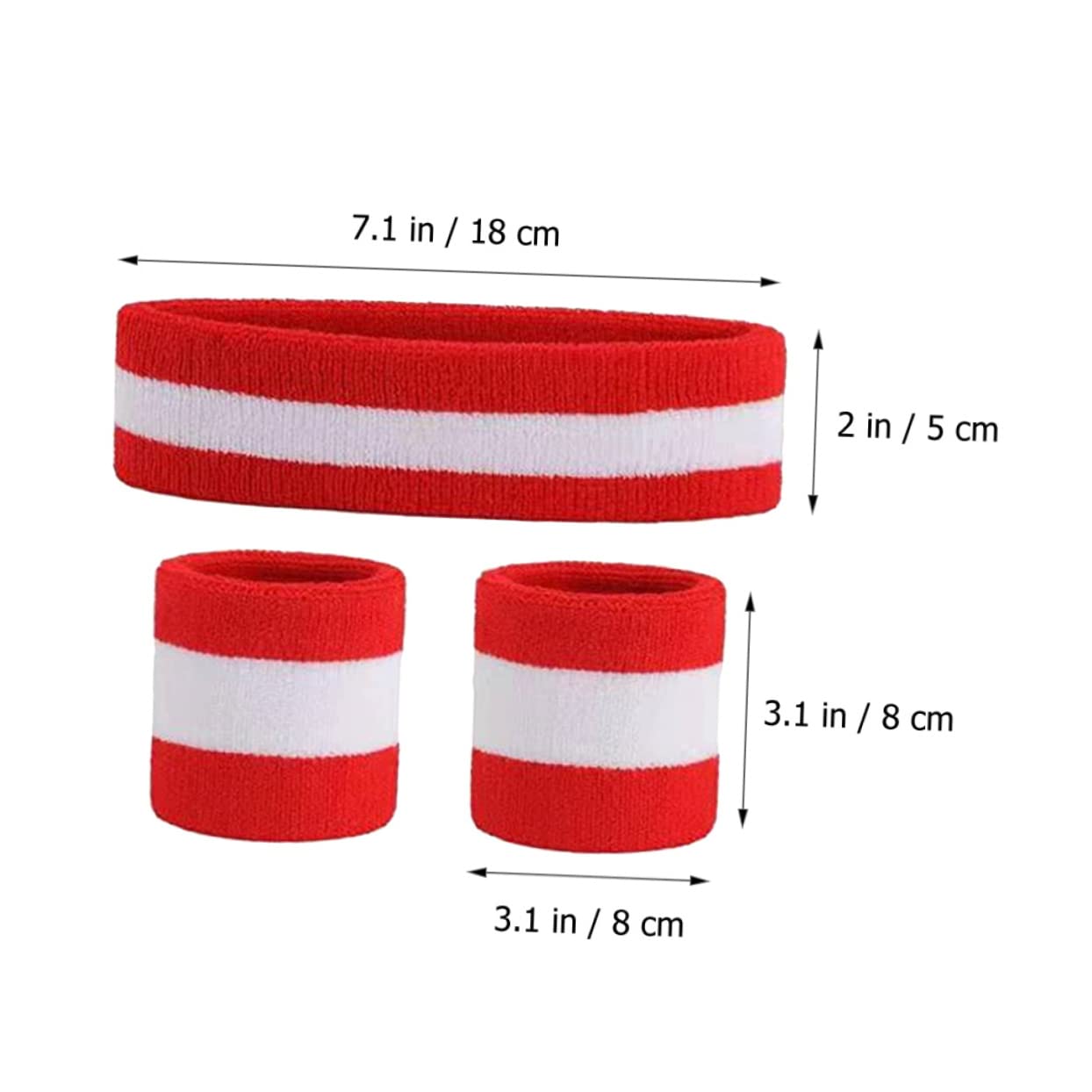 Didiseaon 2 Set Fascia Sportiva Braccialetto Fasce Per Esercizi Per Le Donne Fasce Per Il Sudore Da Polso Per Le Donne Fasce Per Allenamento Per Gli Uomini Fasce Per Allenamento Da Uomo