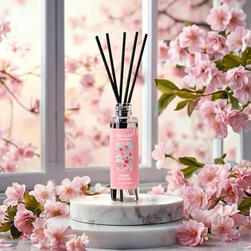 Image of Airkeep Reed Diffuser Oil Refill /Cherry Blossom /3.38 oz /1 Pack /Air Freshener & Aromatherapy Essential Oil Blend for Home Fragrance - Scented Refill Oil for Bathroom, Bedroom & Home Decor