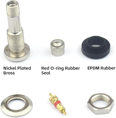 Miniatura 4 de AICEL 4 vástagos de válvula de metal TR416, montaje exterior de vástago de válvula de neumático, vástago de válvula de alta presión de cobre puro