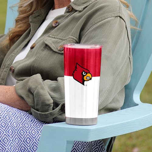 Image of Logo Brands 20 oz Powder Coat Tumbler- Insulated Tumbler with Lid for Water, Iced Tea or Coffee, Smoothie and More