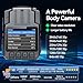 CAMMHD V8-512GB 4K Body Camera with Audio and Video Recording, 2160P Body Cam Two Battery 4400mAh Work 14H, H.265 Video Recorder, IP68 Waterproof, Night Vision Police Body Camera with Charging Dock