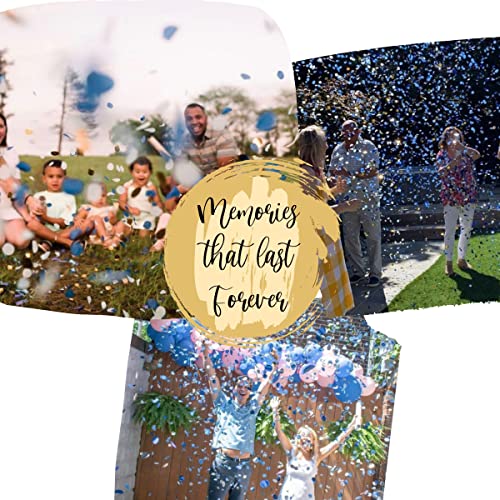 Image of Gender Reveal Confetti Cannon - 2 Blue Poppers