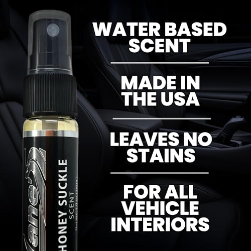 Image of LANE'S Premium Car Air Freshener Spray | Water-Based | 1oz | Honeysuckle | Long-Lasting Automotive Scent Spray | Food, Pet, Odor Deodorizer for Cars, Trucks, SUVs, Interior Leather, Carpet, Upholstery