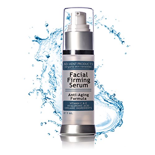 Ad-Vent Products Hyaluronic Acid Serum with Vitamin C E - Anti Aging Face Cream Moisturizer- 1 oz