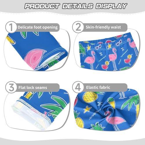 ALAZA Girls' Leggings Children's Yoga Pants Skinny Printed Dance Flamingo Watermelon Blue Comfortable 4T2
