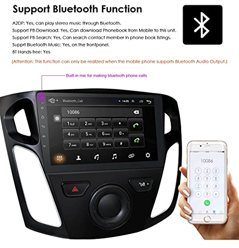 Système de navigation Android 9" pour Ford Focus MK3 avec lecteur multimédia tactile multipoint - 5