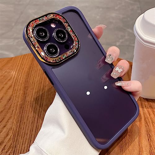 Coque iPhone 14 scintillante diamant violet idée cadeau idéal femme