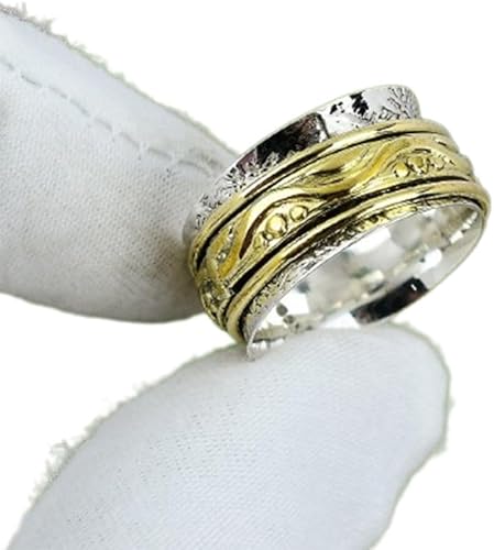 Spinning Rings For Women, 925 Sterling Silver Ring, Spinner Silver Ring, Handmade Spinner Ring, Anxiety Spinner Ring, Boho Spinner Ring, Spinner