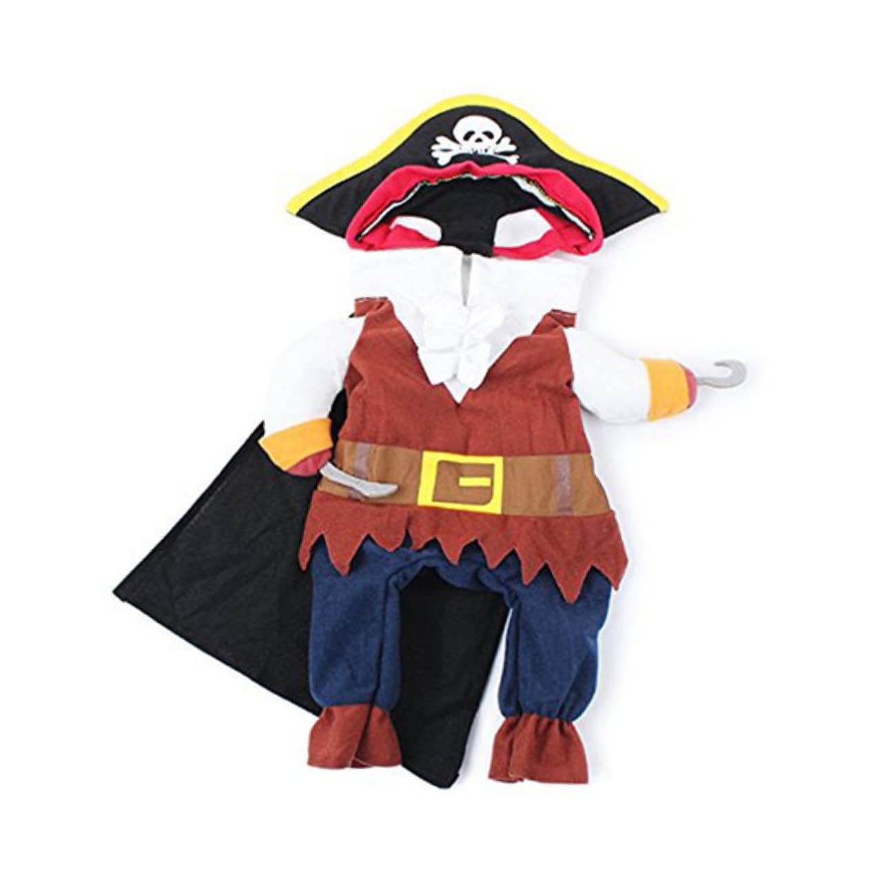 POPETPOP 3piezas Disfraz De Pirata para Mascotas Traje De Ropa para Perros y Gatos para Fiestas y Eventos Incluye Sombrero para Halloween y Ocasiones Especiales