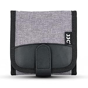 Camera Lens Filter Pouch 3 Pockets for Circular Filters Up to 82mm(37mm, 40.5mm, 49mm, 52mm, 55mm,58mm,62mm,67mm,72mm,77mm),UV ND CPL Filter Storage Holder with Fasten Loop Design