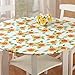 Collections Etc. Patterned Fitted Table Cover with Soft Flannel Backing and Durable Wipe-Clean Vinyl Construction