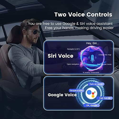 CarLinkit 5.0 Wireless Carplay/Android Auto Adapter | Bezproblemowa łączność | Proste wyposażenie samochodów z przewodowym Carplay/Android Auto (2016-2023) | Muzyka online, karty i wiadomości