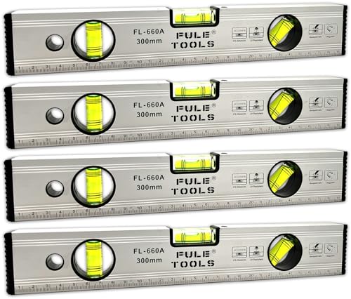 Thecom デジタル角度計 デジタル傾斜計 角度計 アングルメーター レベルボックス デジタルレベル 水平器 レベラーマグネット付き LCD 強力磁石付き 小型 角度計 傾斜計 (アナログ 300mm 4個セット)