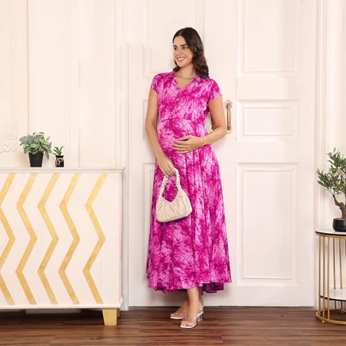 Image of MomToBe Women's Fit and Flare long Dress