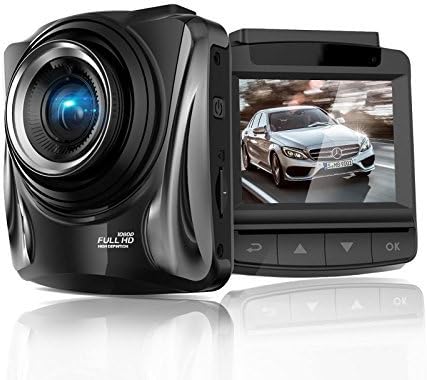 X5 HD Dash Cam 170 Wide Angle Car DVR Dashboard/Windshield Camera with Superior Night Vision, Parking Monitor, Full HD 1080P with G-Sensor for Auto-Recording, 2.4" Screen