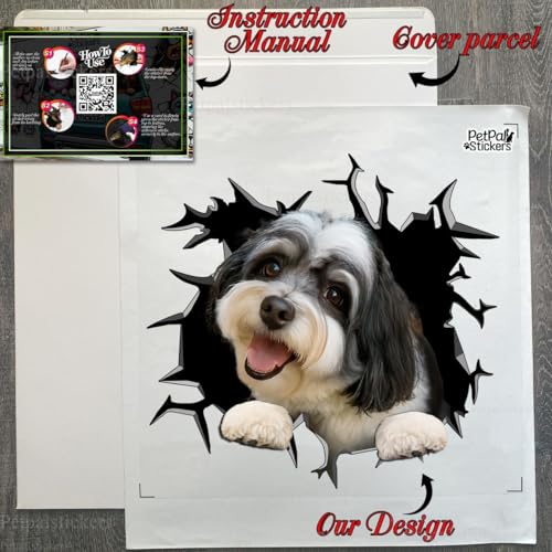 Image of Vinyl Dog Stickers - Car Decals for Women, Dog Lovers (Havanese)
