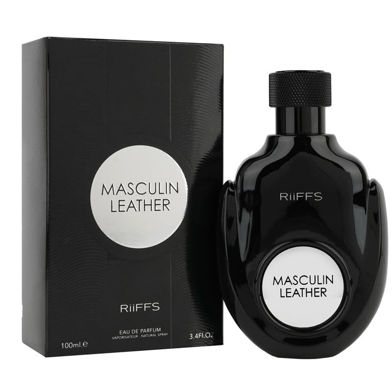 RiiFFS Masculine Leather Perfume for Men | Strong & Classic Scent | Cruelty-Free, Long-Lasting Eau De Parfum | Premium Gift, 100ml
