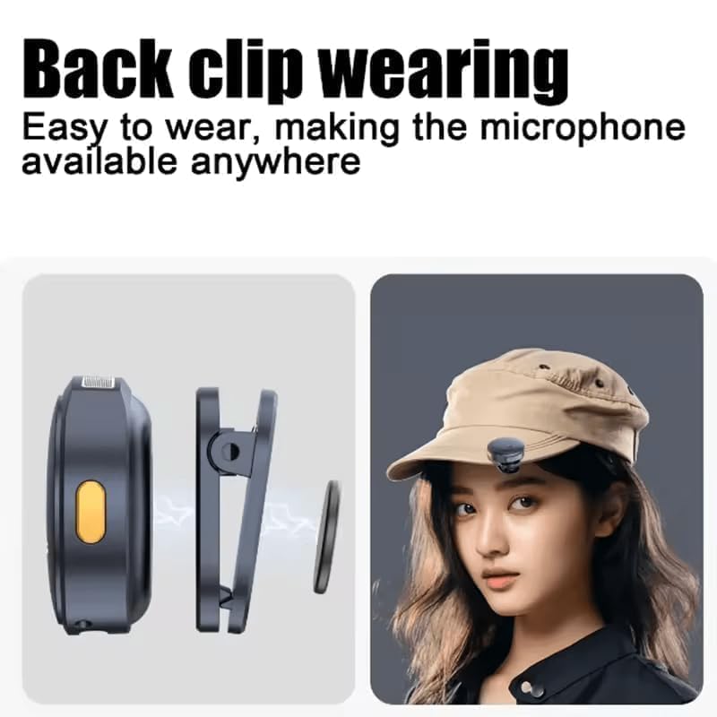 Image of Eyetech Dual Wireless Lavalier Microphone for Android & iPhone | Noise Cancellation | Plug & Play | Mini Clip Mic for Video Recording | Vlogging & Live Streaming with Charging Case (EQ08)