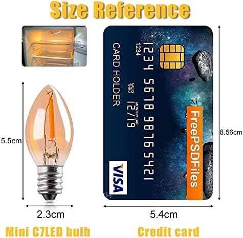 Genixgreen led Bulbs e14 Small Screw Bulbs 0.5w , 50lm, 5-10W Incandescent Equivalent, Vintage Filament SES E14 LED Bulbs, 2200k Ultra Warm White, Not Dimmable, Pack of 6