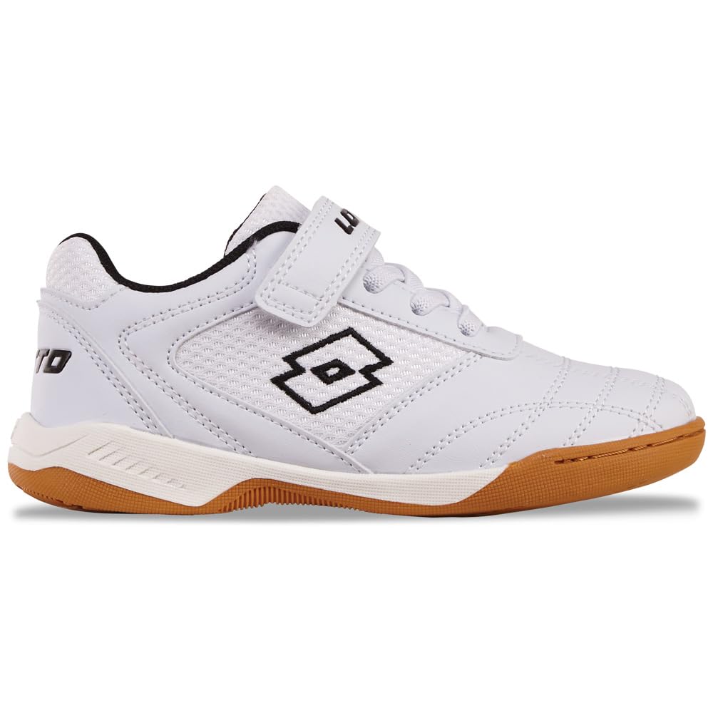 Lotto Unisex Children's WHIZZER K Trainers, White Black, 2.5 UK Child