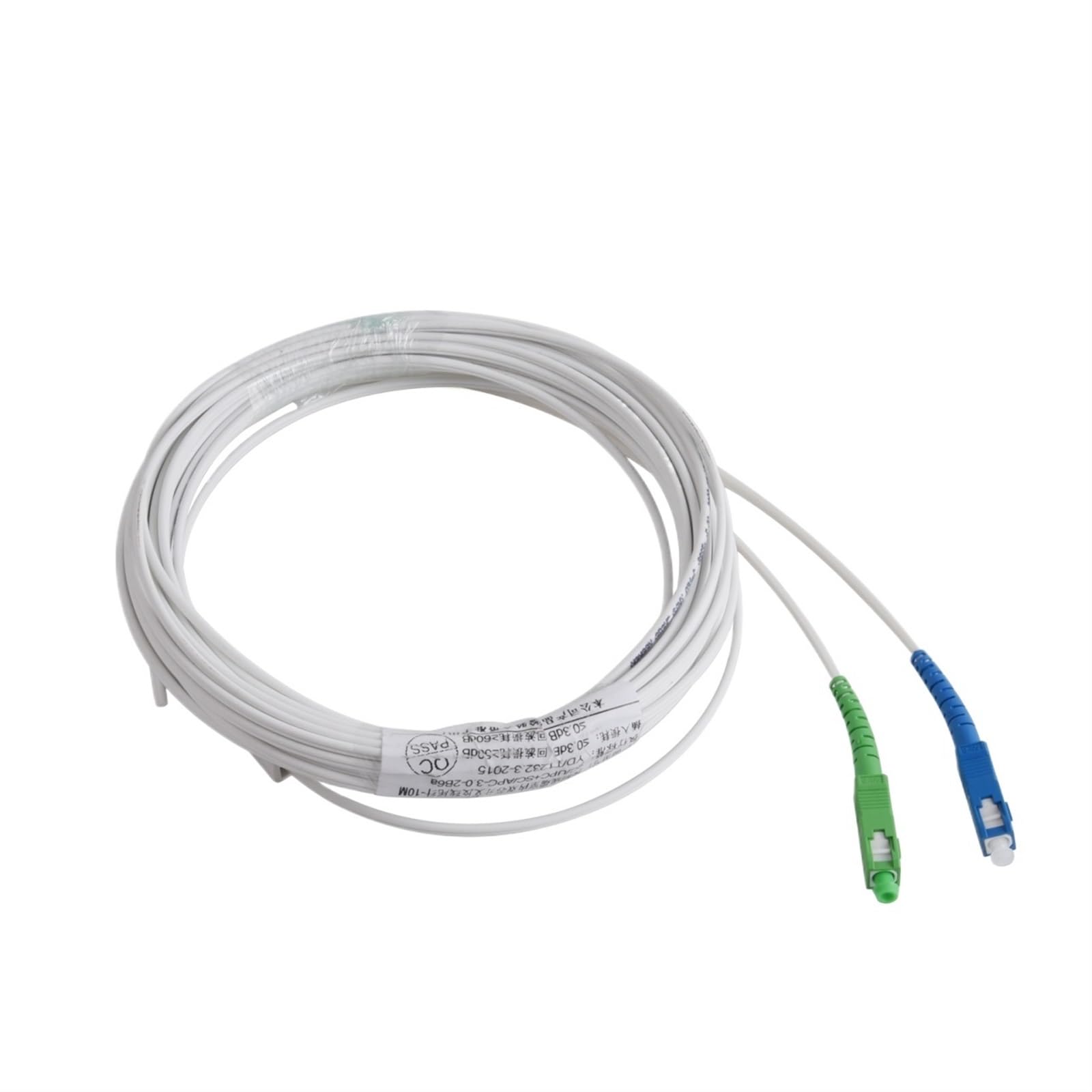 Pigtail światłowodowy UPC SC, 2-rdzeniowy jednomodowy, Simplex, wewnętrzny kabel krosowy, 10 m, 20 m, 30 m, 40 m, 50 m, 10 m