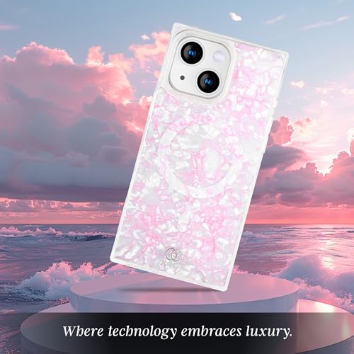 Image of COCOMII Rectangle for iPhone 14 /13 Case, Hot Pink Opal