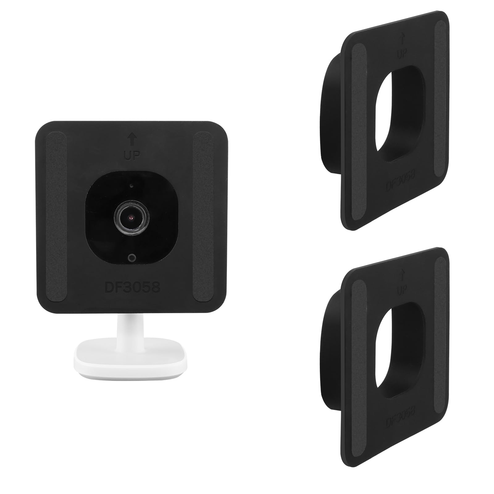 TIUIHU Window Mount for eufy security Solo IndoorCam C24, Camera Mounting Bracket, Glass Window Mount, Black - 2 pack