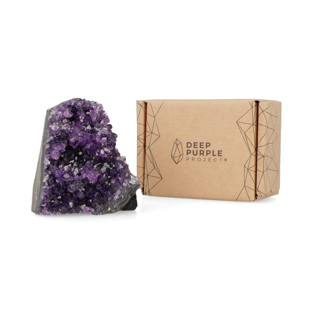 Deep Purple Project Amethyst Geode (1 to 1.5 Lb) Raw Clusters Crystals from Uruguay