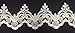2 Yards, Bridal Lace Trim on Organza, Pearls and Clear Sequins, for Veil, Wedding Dresses, Garments, White, 4" Inches - Amore Fabrics