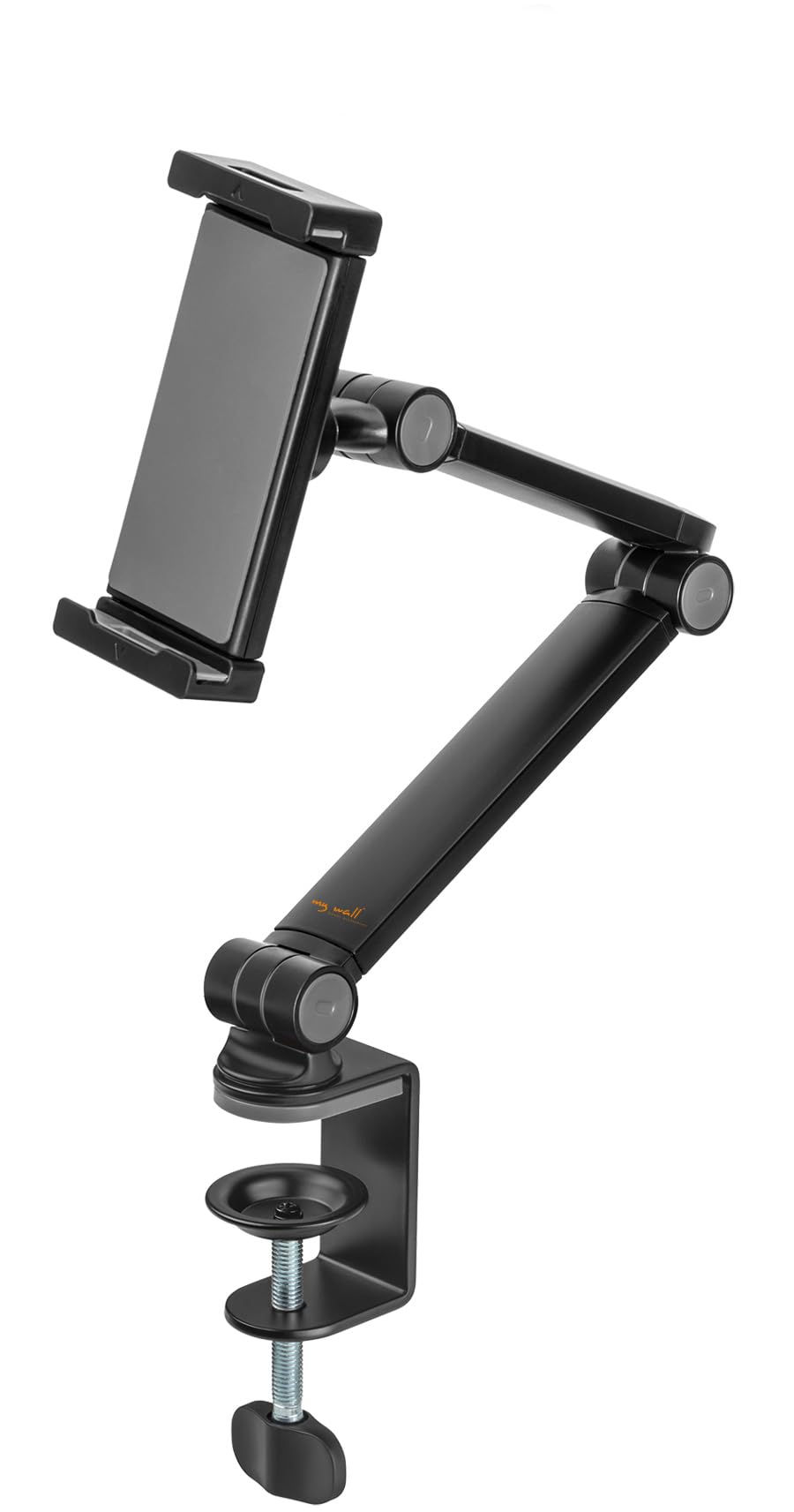 myWall HT33L Tablet and Smartphone Stand, Fully Mobile Desk Stand for Tablets and Smartphones Between 4.7 and 12.9 Inches, Built-in Ball Joint for Rotating, Tilting and Swivelling,