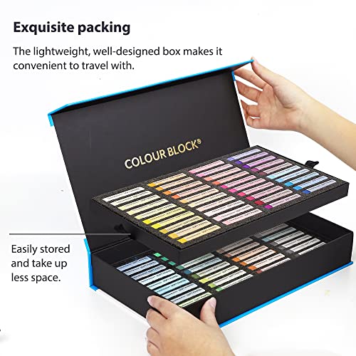 Colour Block 80Pc Soft Pastels For Artists, Color Chalk Pastels Classroom Set, Coloring Charcoal Sticks, Painting, Drawing, Art Supplies For Adults, Beginners, Kids #TOP1