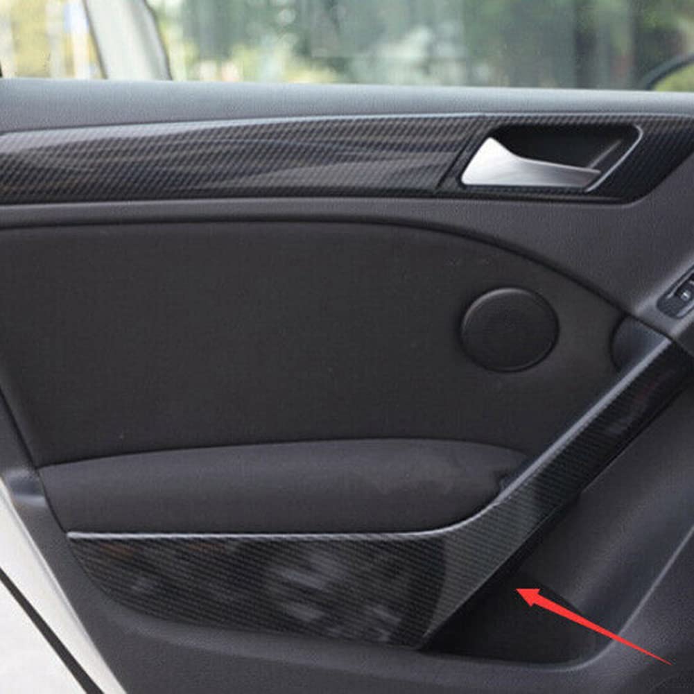 In Fibra di Carbonio Porta Interna Bracciolo Tirare Maniglia Striscia Copertura per Golf 6 MK6 -2008-2012 Accessori