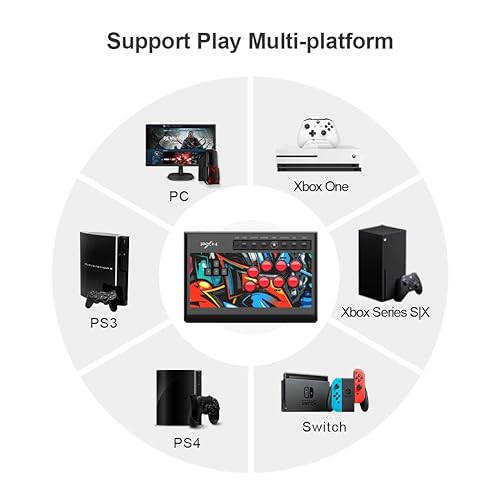 Miniatura 2 de PXN X8 Arcade Fight Stick Joystick - PC Fight Sticks, Keyboard Operation Joystick with 3.5mm audio interface for PS4,PS3, PC, Xbox One, Xbox Series