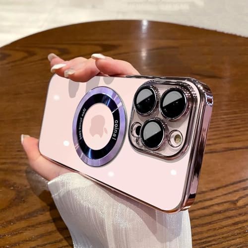 Étui iPhone 13 Pro Max magnétique rose pour le quotidien actif