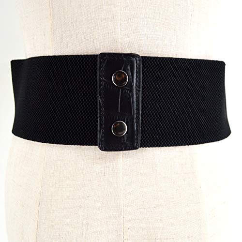 U Scinan Hollow Out Rivets Cinch Belt Tied Corset Elastic Wide Waist Belt Underbust Waistband Mother's Day Gift3