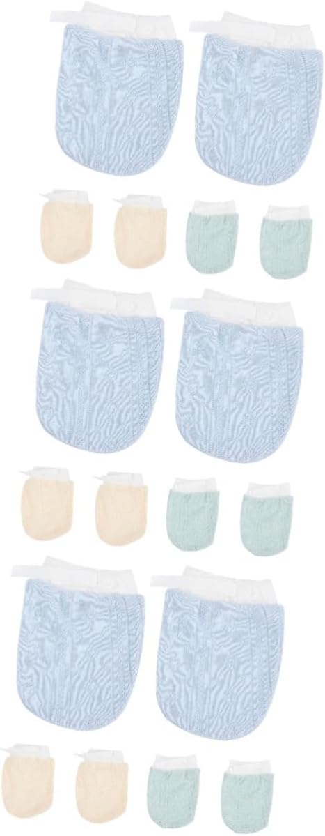 VANZACK 9pairs Breathable Mittens Unisex No Scratch Gloves for Newborns Elastic Wrist Design Multi-color for Months for Preventing Scratches and Skin Irritation