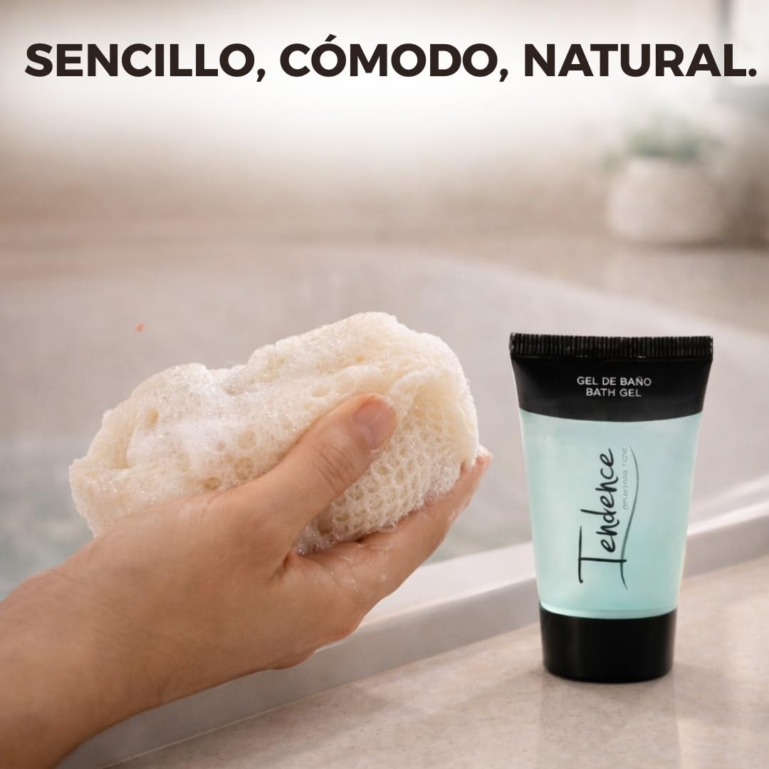 400 unidades Tubo de Gel de Ducha Amenities Hotel – Cosmética Hotelera Ecológica para Hoteles, Spa, Casas Rurales y Alojamientos Turísticos | Producto para Habitaciones, Formato Viaje.
