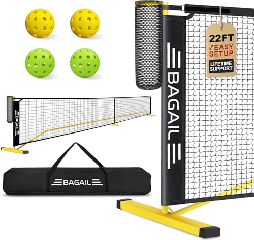 BAGAIL Portable Pickleball Net Set, 22 FT Regulation...