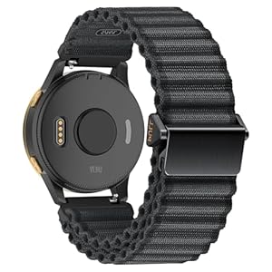 20mm Trail Nylon Loop Band Compatible with Garmin Venu/Venu Sq/Venu Sq 2/Venu 2 Plus/Vivoactive 5/Vivoactive 3/Vivoactive 3 Music, Breathable Sport Replacement Band for Forerunner 55/245/645