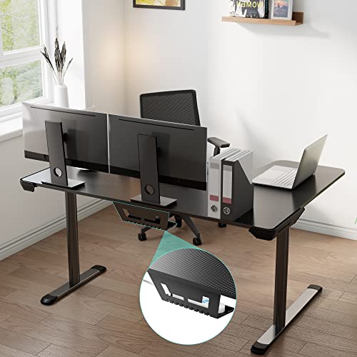 Image of EUREKA ERGONOMIC L Shaped Gaming Desk, 60 Inch L60 Home Office Corner PC Computer Gamer Table Large Writing Workstation Gifts w Mouse Pad Cable Management, Space Saving, Easy to Assemble, Left, Black