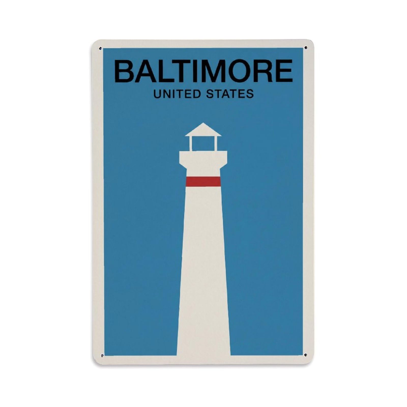 Xanthor Style Usa Baltimore Travel Retro Metal Tin Sign