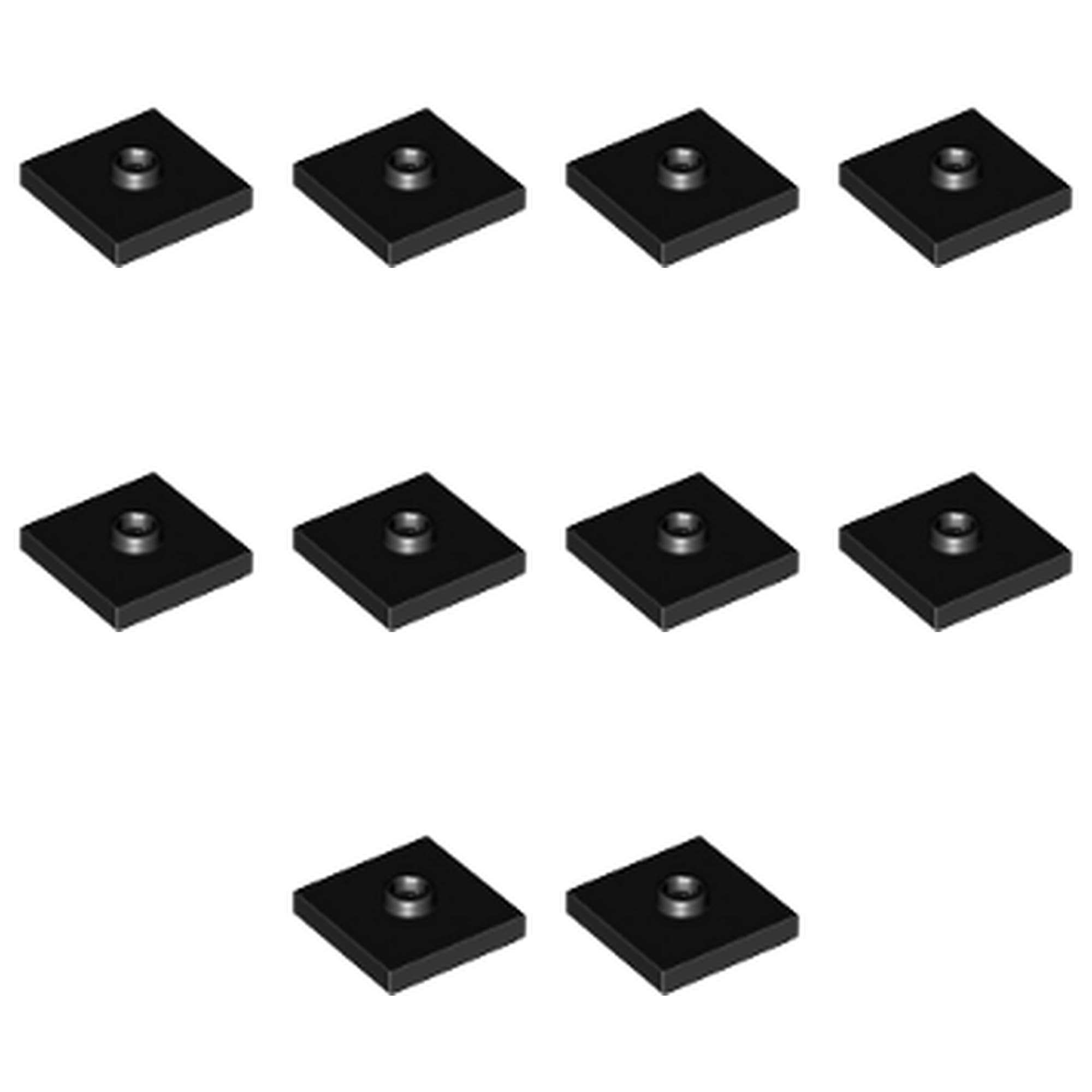 LEGO Plate, Modified 2 x 2 with Groove and 1 Stud in Center (Jumper) Part number 87580 (Black, 10, count) โ image 1