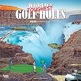 World's Toughest Golf Holes OFFICIAL | 2026 12 x 24 Inch (Hanging) Monthly Square Wall Calendar | BrownTrout | Outdoor Sport