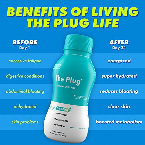 The Plug Recovery Drink Bundle, 8-Pack - All-Natural Plant-Based Electrolyte & Liquid Hydration Pack #TOP3