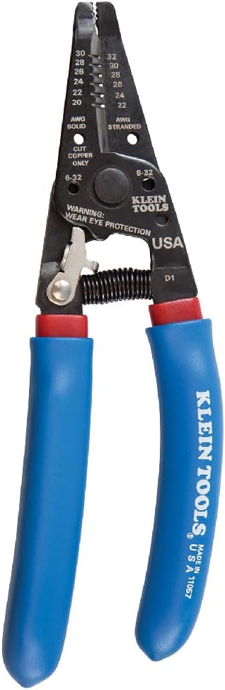 Klein Tools 11057 Wire Cutter/Wire Stripper, Heavy Duty Wire Cutter Stripper for 20-30 AWG Solid Wire and 22-32 AWG Stranded Wire