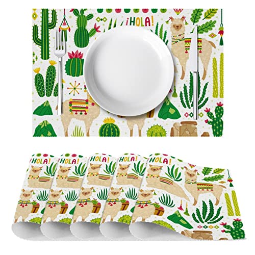 Set de table alpaga cactus pour une décoration de table de cuisine - 3