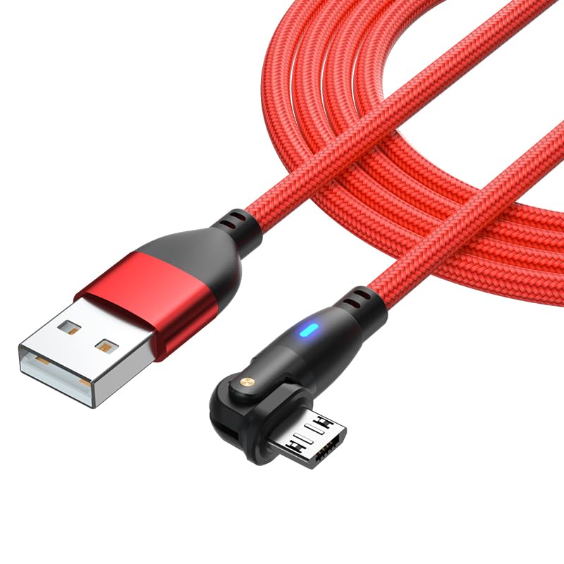 Amazon.co.jp: Micro USB ケーブル L字型 180度回転 急速充電