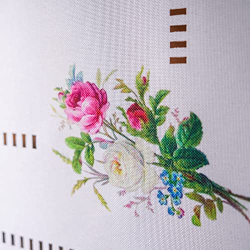 Artable Rectangle Table Runners Fabric Home Garden Table Runner With Well-Trimmed Edge For Picnics Indoor And Outdoor Dining Holiday Long Tables (Offwhite+Flower, 16 X 28 Inch) #TOP4