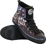 Anziehlasche auf der Rückseite. Schuhspitze ist aus Gummi. Gummisohle.